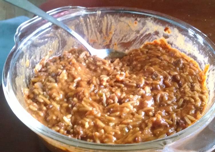 Recipe: Perfect Redneck nacho chili rice