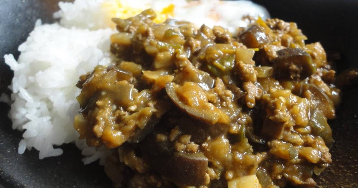 Eggplant and Bell Pepper Keema Curry Recipe by cookpad.japan Cookpad