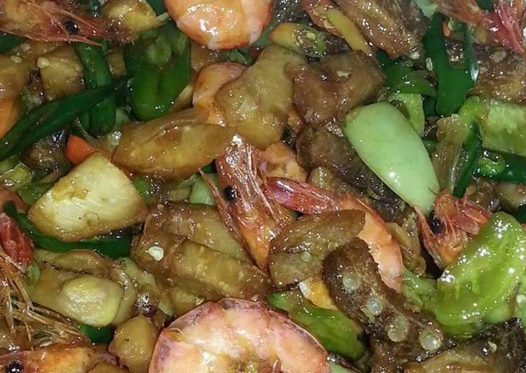 Oseng jambal udang cabe ijo