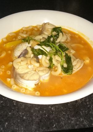 A picture of Portuguese Fish Pasta.