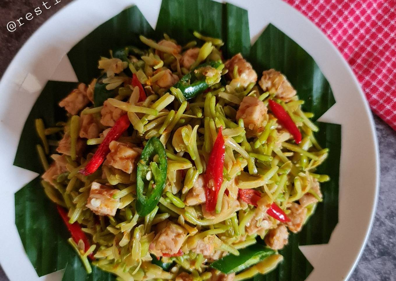 Oseng Bunga Pepaya dan Tempe