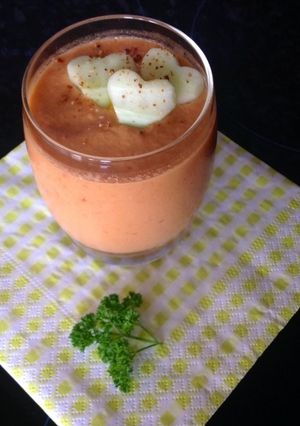 Une photo de Gaspacho épicé au vinaigre balsamique blanc