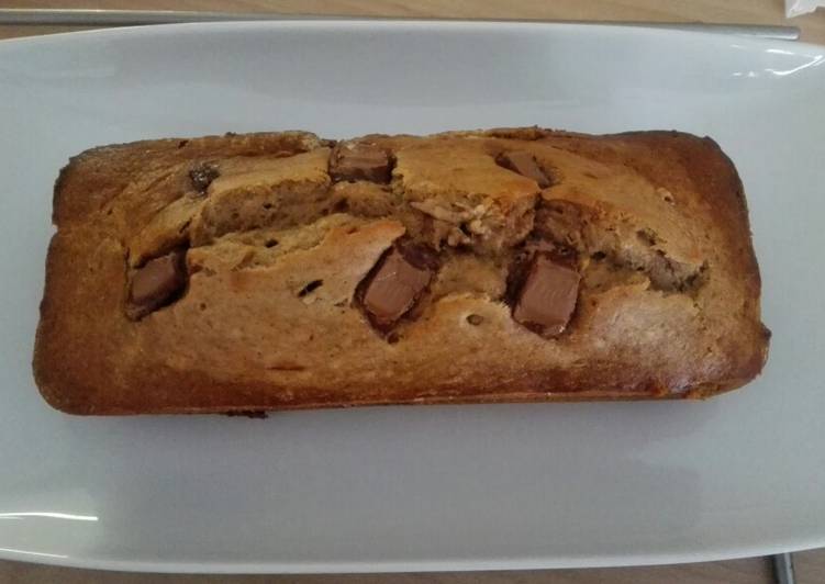 Bizcocho de plátano con trozos de chocolate