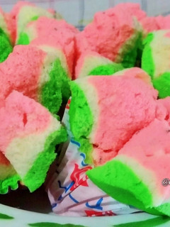 Foto resep Bolu Kukus Semangka