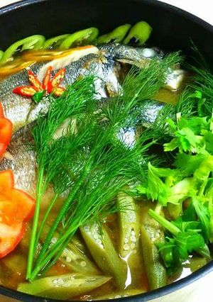 Hình của món CANH CHUA cá Dorale. (Hoặc cá chẽm....).