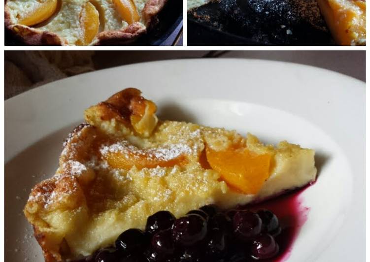 Steps to Prepare Award-winning Peach Dutch Baby with Blueberry Compote