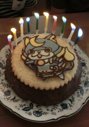 A picture of Cookie Ice Cream Cake Decorated For a Birthday.