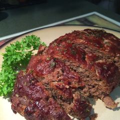 A picture of Barbecue Bison Meatloaf.