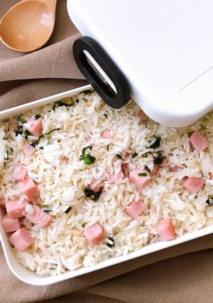 Hình của món Cơm Chiên Jambon Tỏi Gấu.