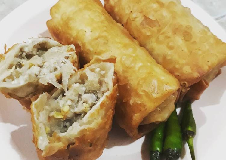 Langkah memasak Lumpia Bengkoang enak