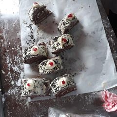 A picture of Chocolate Swiss rolls.