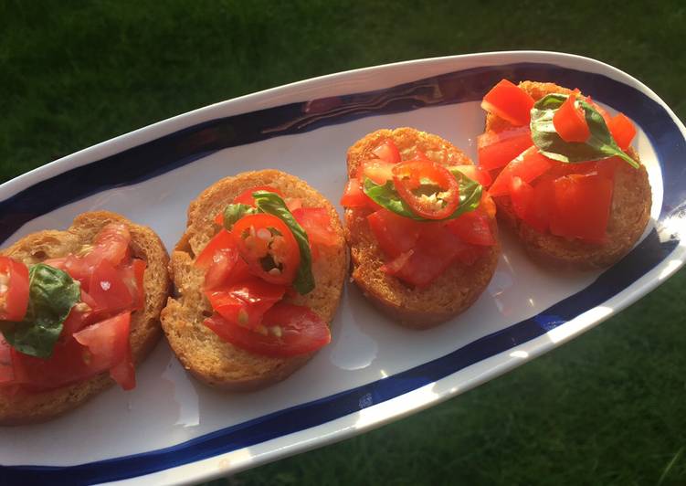 Recipe of Homemade Tomato Bruschetta - perfect for picnics