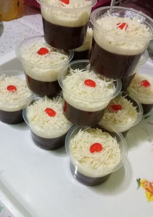 Foto resep Puding coklat fla su2 keju toping keju