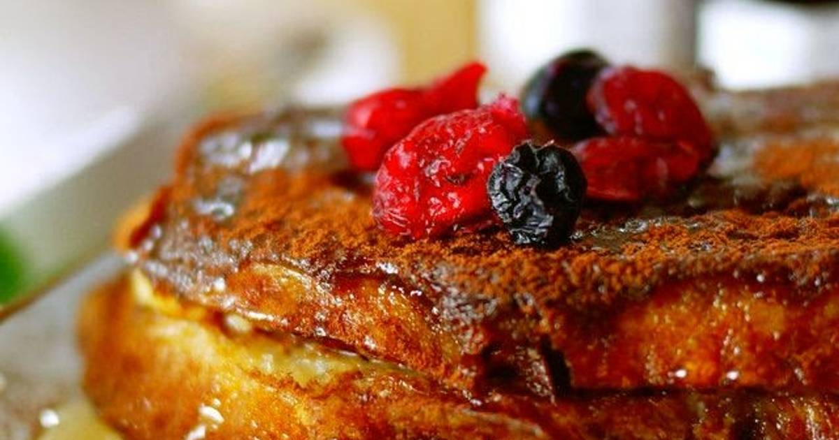 Cocoa French Toast with Cream Cheese and Jam Recipe by cookpad.japan