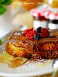 Cocoa French Toast with Cream Cheese and Jam