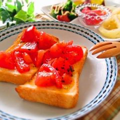 A picture of Delicious! One More Slice! Tomato Toast.
