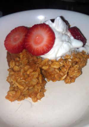 A picture of pumpkin pie bake.