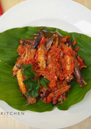 Foto resep Terong Ikan Asin Balado