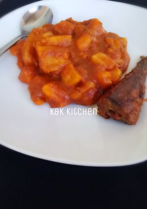 A picture of Yam porridge.