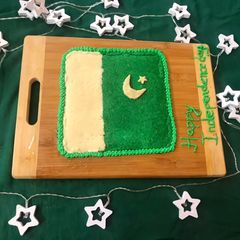 A picture of Coconut meetha flag shape.
