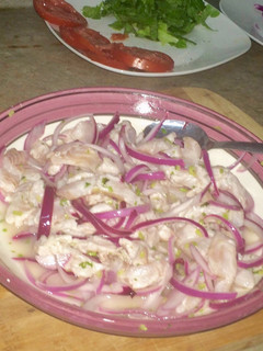 Una foto de Tiradito de Corvina