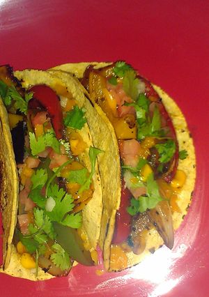 A picture of Tequila Lime Veggie Tacos.