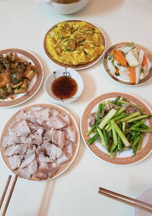 Hình của món Trứng rán bí ngòi.