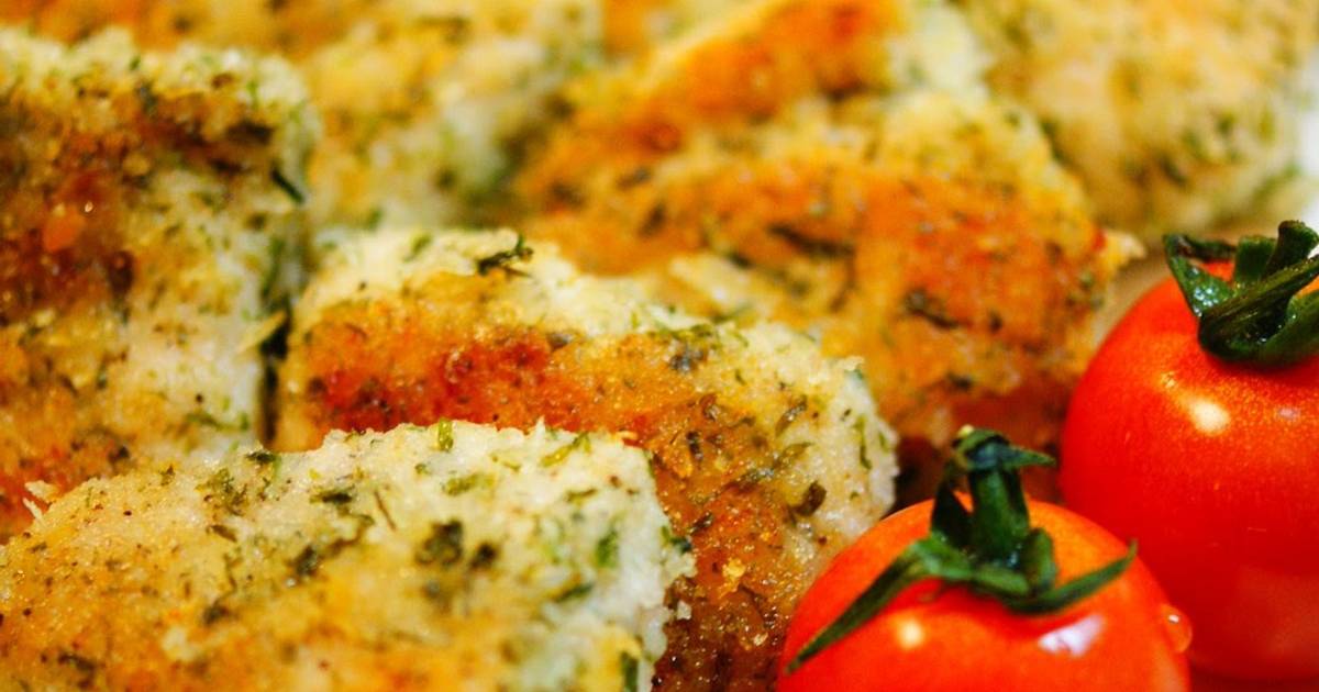 Panfried Chicken with Nori Seaweed & Salted Breadcrumbs Recipe by