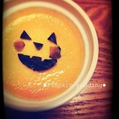 A picture of Halloween Kabocha Squash Pudding.