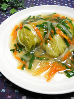A picture of Chinese-style Napa Cabbage Rolls.