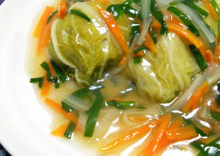 Steps to Prepare Homemade Chinese-style Napa Cabbage Rolls