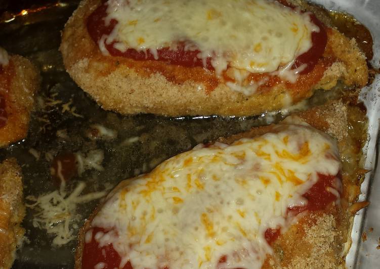 Steps to  No Fuss chicken parm!!