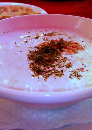 A picture of Tarator - Cold Summer Soup.