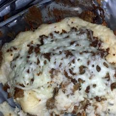A picture of meat mash.
