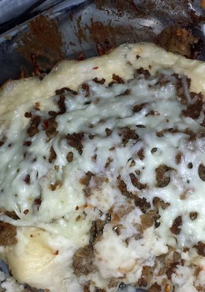 A picture of meat mash.