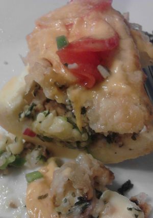 A picture of Veggie Stuffed Yellow Zucchini Squash.