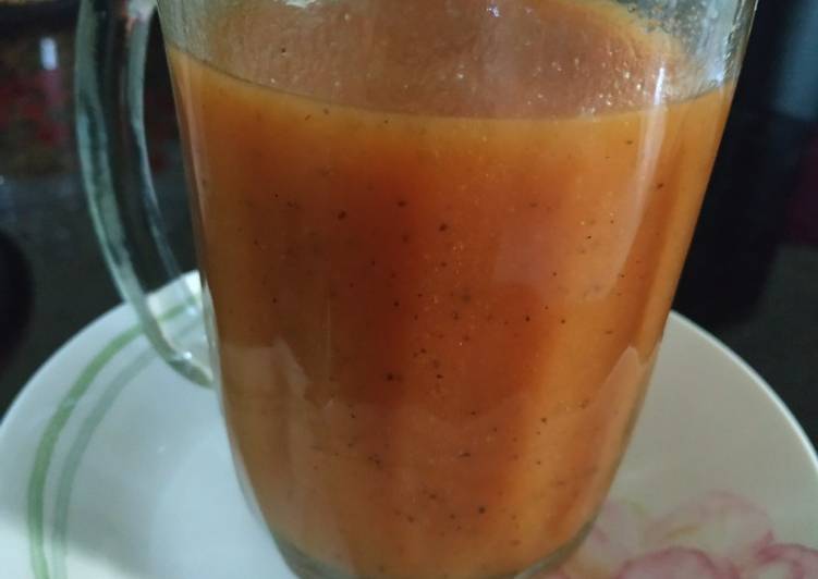 Langkah Mudah untuk Menyiapkan Jus pepaya kurma JSR, Menggugah Selera