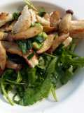 Mushroom and arugula salad(breakfast/side dish)vegan