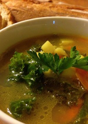 A picture of Kale Potato Soup.