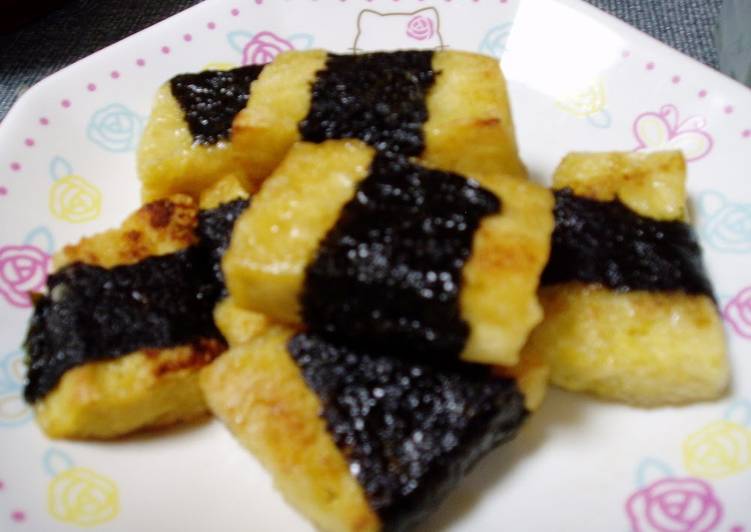 Steps to Prepare Favorite Diet Series! Fried Tofu Wrapped in Nori