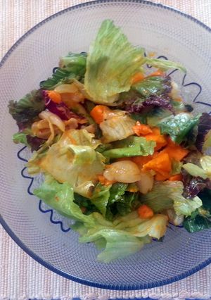 A picture of mango lychee salad.