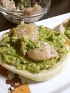 A picture of English Muffin Avocado Sandwich.