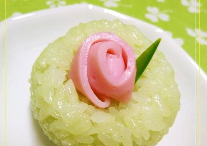 Recipe of Eric Ripert Onigiri with a Kamaboko Rose