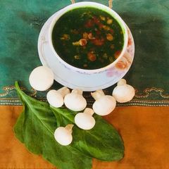 A picture of #Spinach-Mushrooms.