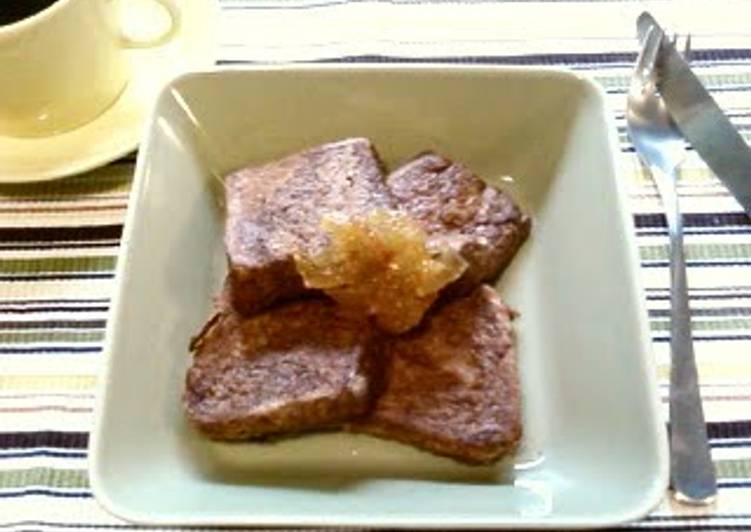 Steps to Make Quick Cocoa and Marmalade French Toast