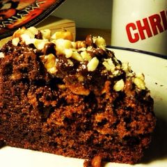 Chocolate Walnut Cake with Rich Chocolate Butter-Cream Icing A picture of Chocolate Walnut Cake with Rich Chocolate Butter-Cream Icing.