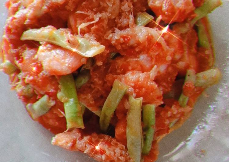Resep Udang goreng kacang panjang pedas yang simpel