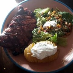 A picture of Hawaiian NY strip steak.