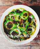 Canh mướp đắng nấu rong biển chay