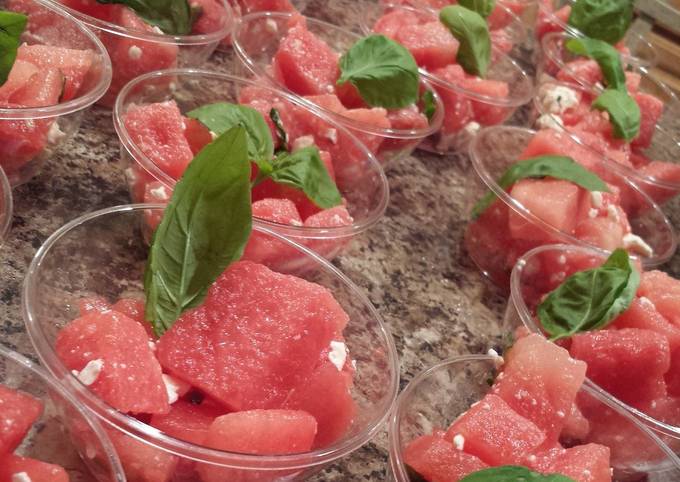Recipe of Any-night-of-the-week Watermelon feta salad